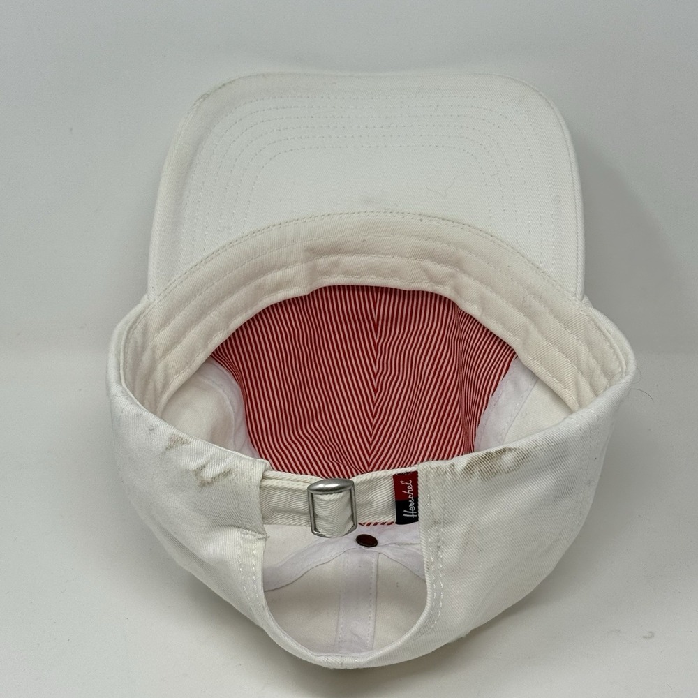 Herschel Supply Co. White Box Logo Hat Cap Adjustable Strap Back OSFM - Picture 8 of 13